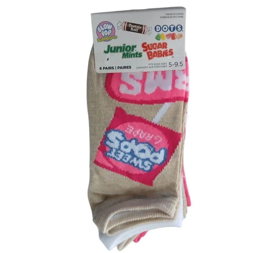 Candy-Themed Socks Set No Show Ankle